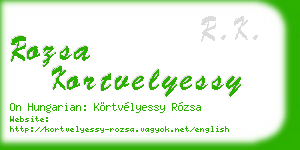 rozsa kortvelyessy business card