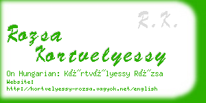 rozsa kortvelyessy business card